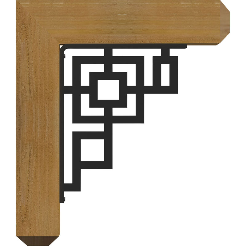Support à crête en fer Eris, H 18 po x P 15 1/2 po, Cèdre rouge de l'Ouest l 4 po x T 4 po (sciage br