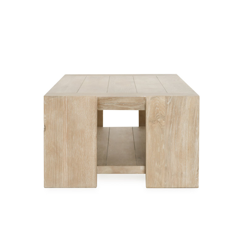 Troy 4 Legs Coffee Table, Beige Wood