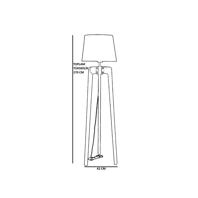Claycomb 170cm Tripod Floor Lamp, Beige