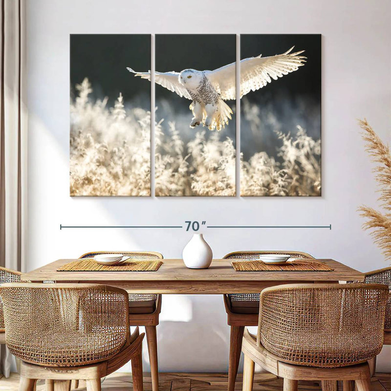 Snowy Owl Hunt, 42" H x 65" W