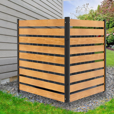 Air Conditioner Fence Outdoor Privacy Fence Screen, Metal Stake Wood Fence Panels For Outside by ShangQuan WuLiu