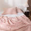 Ensemble de housse de couette 100% coton lavé Solayne avec texture de faux chanvre, couleur unie, fermeture à glissière et attaches de coin-111685170-111685177