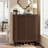 Modern 6-Tier Shoe Cabinet With Louvered Doors, Accent Cabinet-1703191427