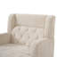 Fauteuil d'appoint rembourré capitonné pour le salon et la chambre à coucher, beige-1717626541