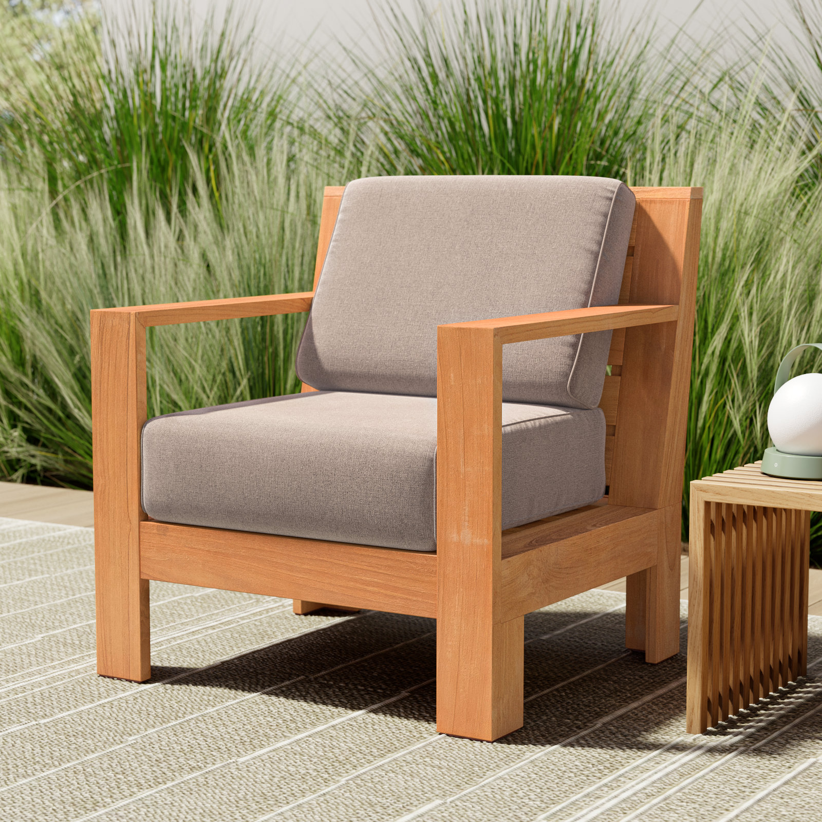 Chaney Sunbrella® Patio Lounge Chair, Cast Shale Sunbrella®
