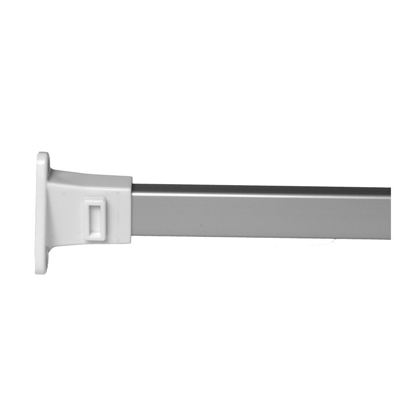 209cm Straight Fixed Shower Curtain Pole, Silver