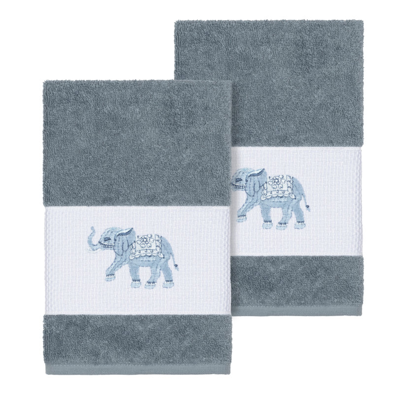 Débarbouillette en coton Quinn, Bleu sarcelle