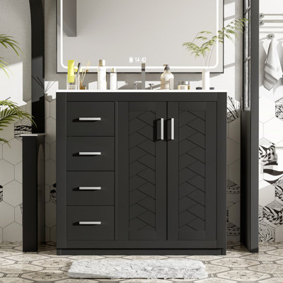 Meuble-lavabo 36 po avec lavabo en céramique