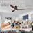 52 Inch Ceiling Fan And Remote Control, Noiseless DC Motor, Dimmable LED, Flush Mount Low Profile Ceiling Fan With 3 Walnut Blade