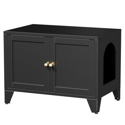 Hidden Cat Litter Boxes & Litter Box Enclosures, Metal Modern Home