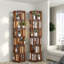 Bibliothèques rotatives avec rangement, tour mobile moderne en bois massif pour la maison
