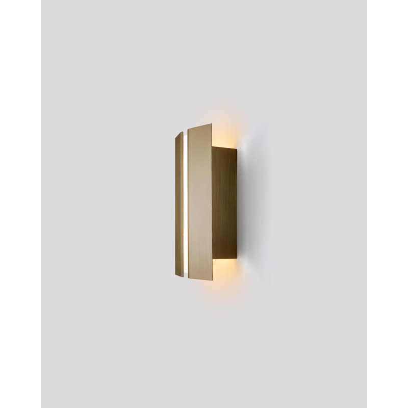 Rima Dimmable LED Flush Mount Sconce, 2700, Distressed Brass