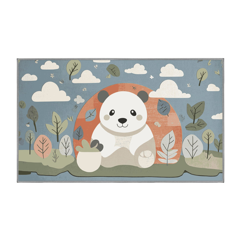 Tapis pour enfants East Urban Home, Rectangle de 5 pi x 8 pi