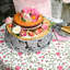 Nappe ronde - lierre rose et vert floral-1468181542