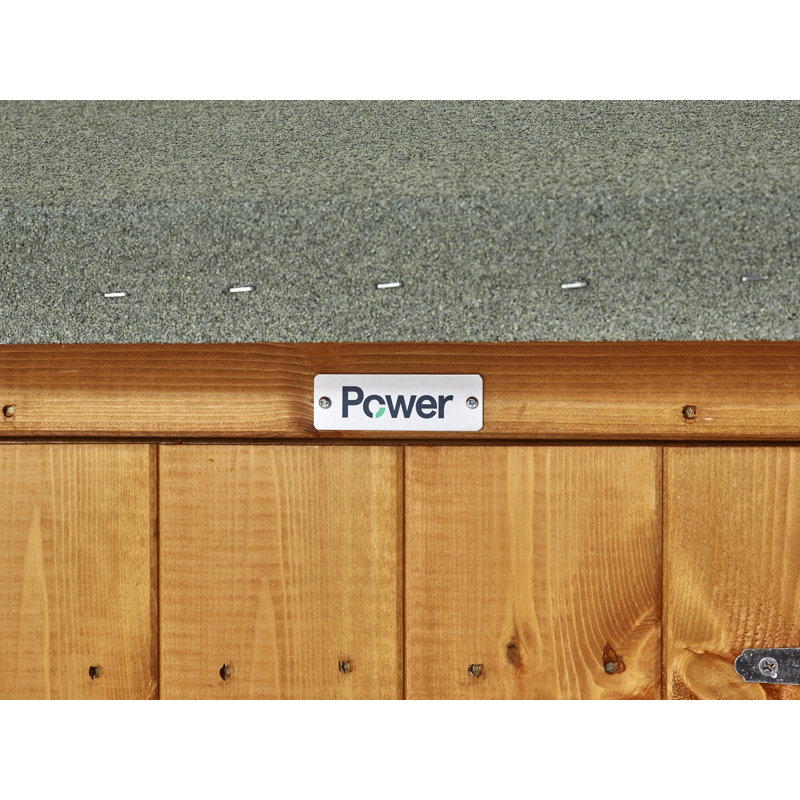 Powersheds 10 x 4ft Timber Tongue & Groove Pent Summerhouse Combi (includes 6ft Side Store)