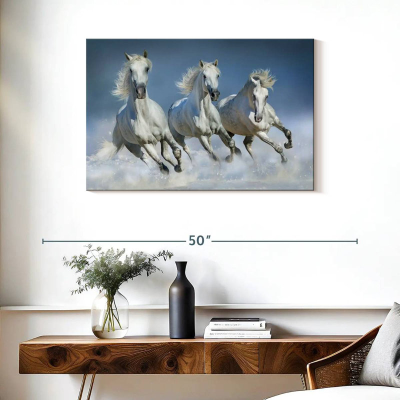 Brampt Dashing White Horses, H 24 po x l 36 po