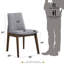 Ensemble de 2 chaises d'appoint en tissu Kaela