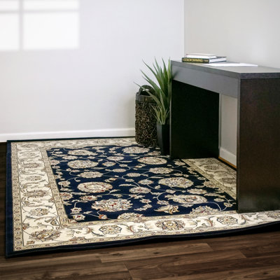 Tapis bleu/ivoire oriental Attell
