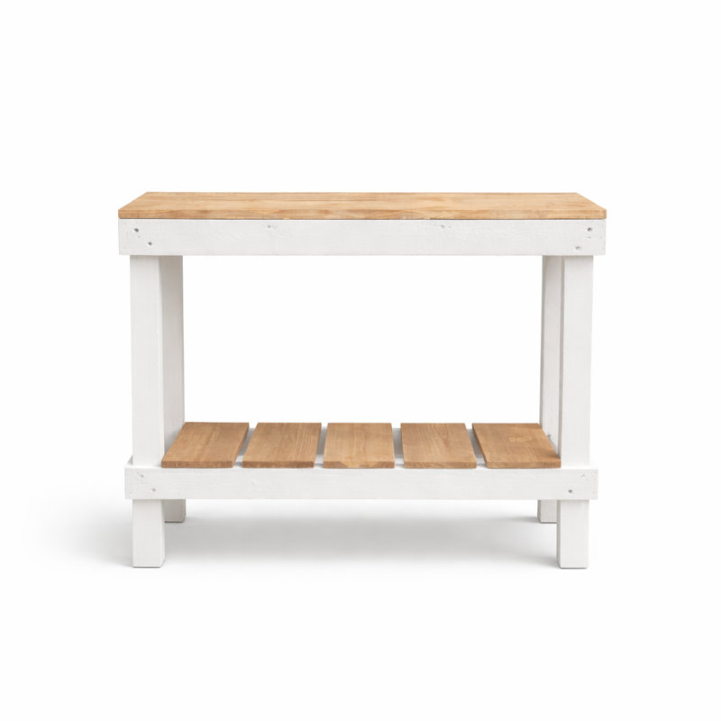 Table de canapé Topher, Brun / Blanc