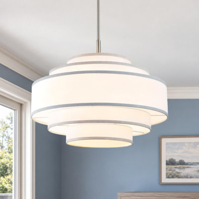 Aasim 24" 5-Light Dimmable Tiered Drum Chandelier