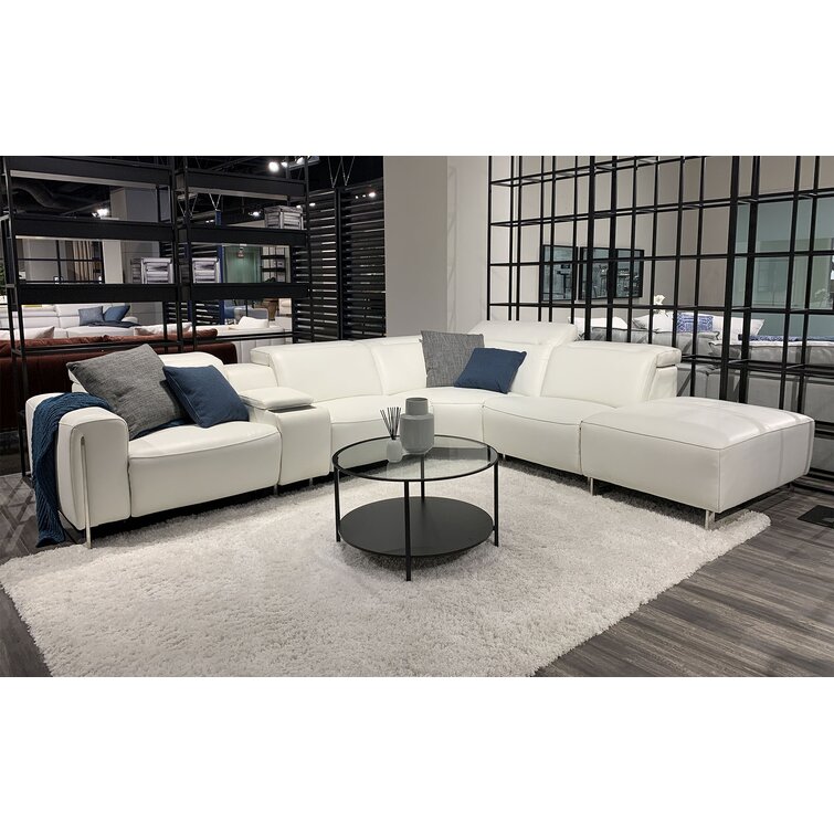 Voyage 6 - Piece Leather Power Reclining Sectional