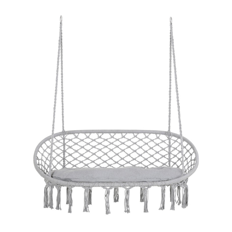 Balancelle en macramé pour 2 personnes Outsunny, Gris