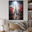 Love Couple Walking To Eiffel Tower - City Paris, art mural
