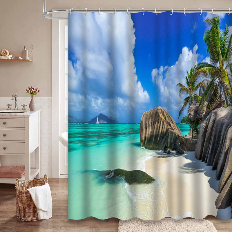 Paradise Beach Source, voyage naturel, magnifique côte de nuage calme avec 12 crochets, L 72 po x l 78 po