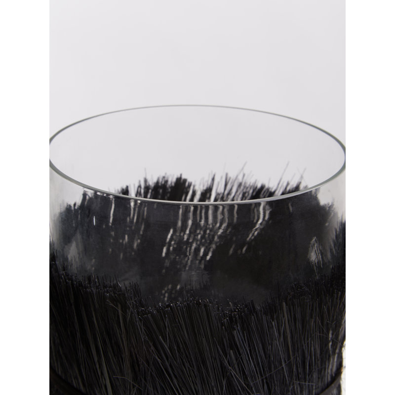 Glass Tabletop Tealight Holder, 15cm H x 13cm W x 13cm D