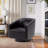 Black Wood Base Swivel Function Chair-1495505766