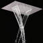 Nariman Recessed LED Rainfall Shower System with Adjustable Body Jets Water Powered