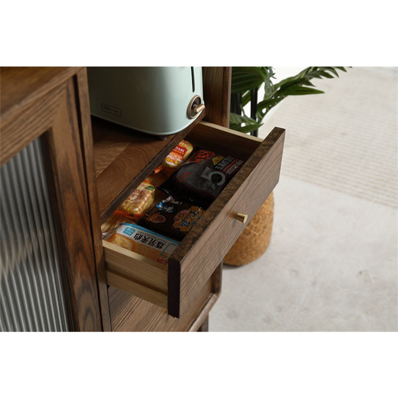Vitrine Nordic, Brun, H 38,58 po x l 47,24 po x P 11,81 po