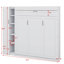 Grand lit escamotable mural avec tablettes, garde-robe et éclairage DEL-184601550-184601551