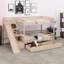 Lit superposé avec rangement pour escalier, glissières et tiroirs de rangement-1782222816