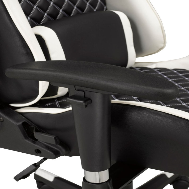 Fauteuil de jeu violet, noir / rouge, Noir / blanc
