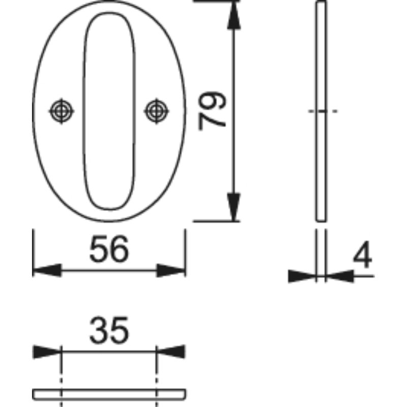 Hutner 7.6cm H Zinc House Number, 0, Yellow