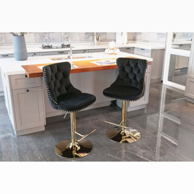 Karym Swivel Upholstered Counter Stool