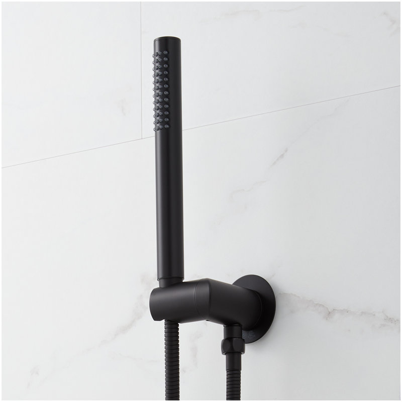 Berwyn Pressure Balance Shower System with Hand Shower - Matte Black, Matte Black