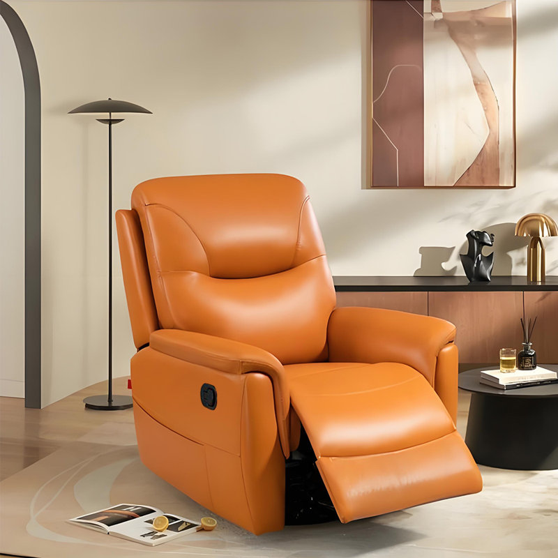 Keever, Orange Faux Leather