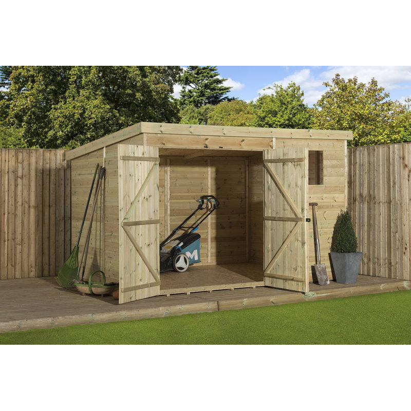 Shiplap Pent Wooden Shed, 10ft. W x 8ft. D