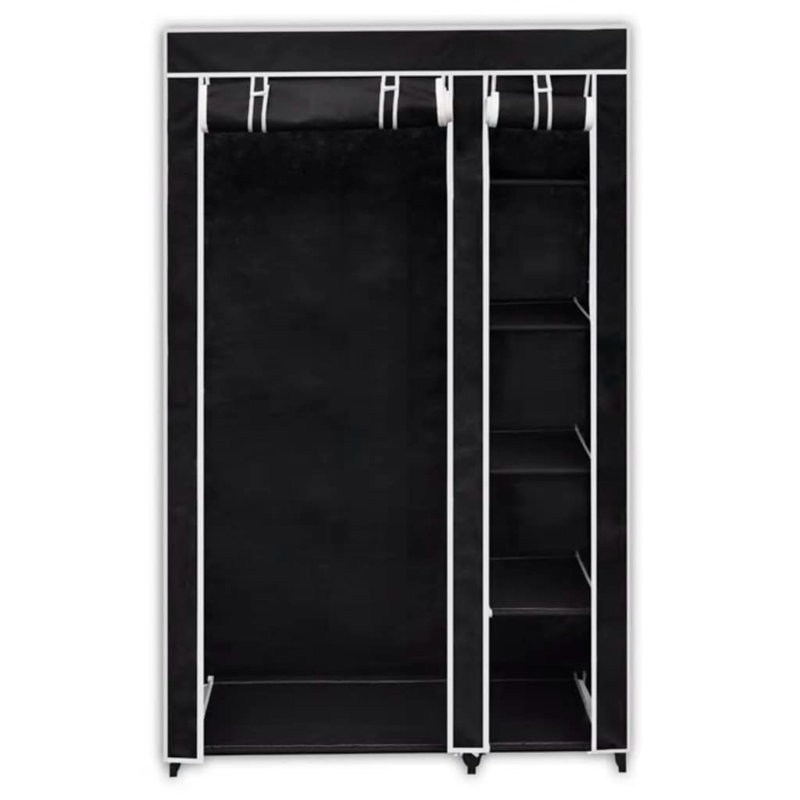 Cargan 110cm Portable Wardrobe, Black
