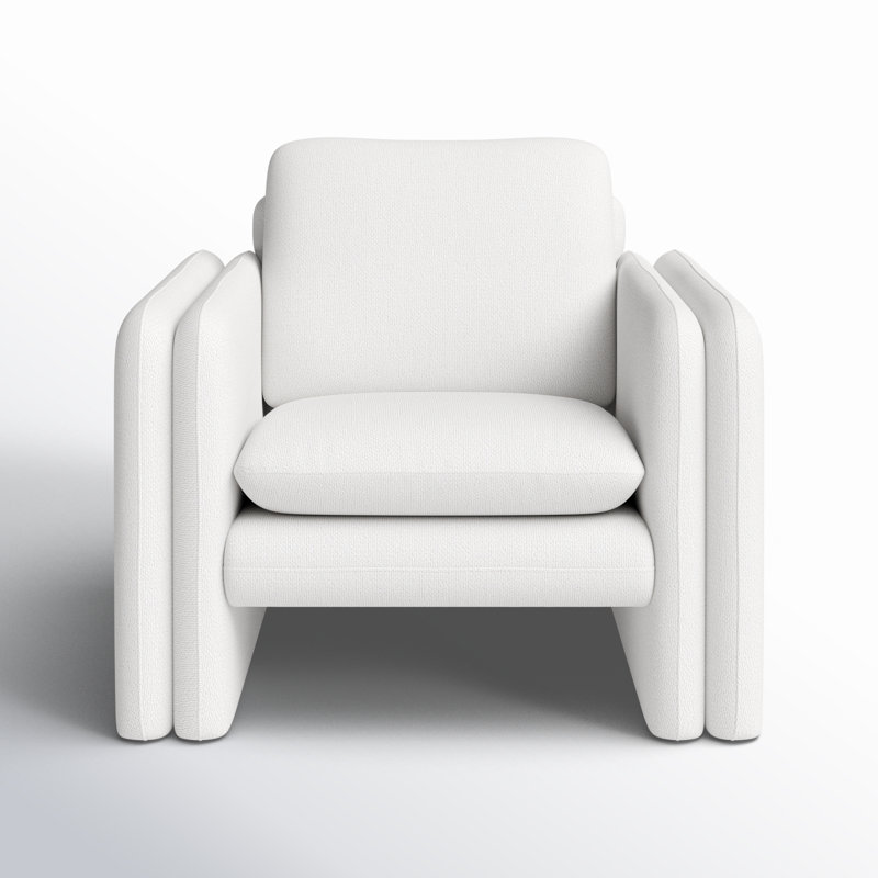 Fauteuil Arey, 100 % polyester blanc