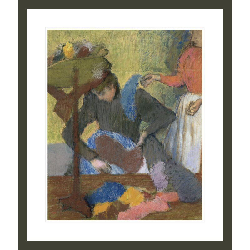 «At the Milliner's» par Edgar Degas, impression giclée encadrée, H 27,41 po x l 23,5 po