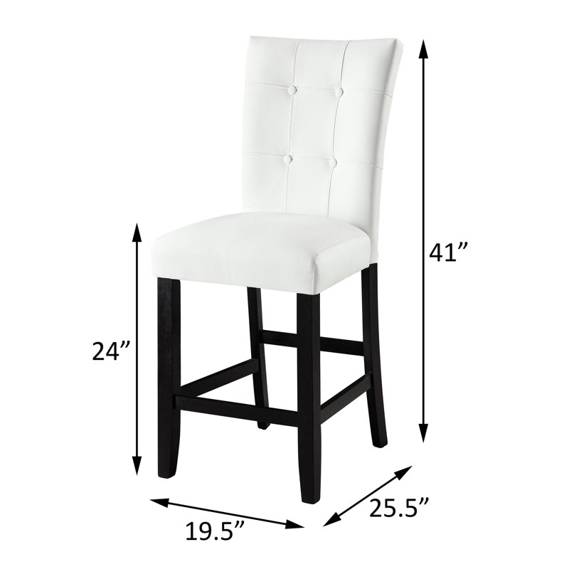 Tufted Back Counter Height Stools (Set Of 2)