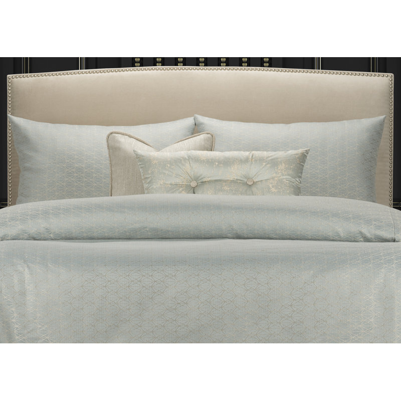Star Attraction Cotton Blend Duvet Cover & Insert Set, Nickel, Queen Duvet Cover + 2 Throw Pillows