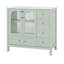 36" Bathroom Vanity With Sink: Modern Cabinet With Glass Doors & 4 Drawers