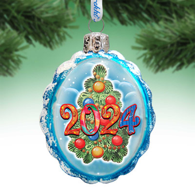 4'' Glass Hanging Figurine Ornament