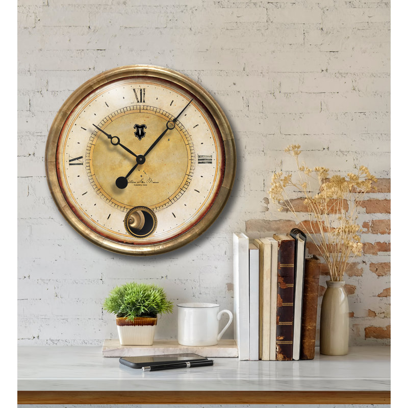 Horloge murale 14,5 po Duwayne, Crème