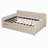 Versatile Upholstered Daybed with Pull-Out Trundle for Extra Sleeping Space-390149657