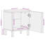 Lanare 40cm W Solid Wood Bedside Table